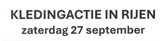 Kledinginzameling in Rijen