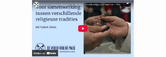 Video van de Paus: voor de samenwerking tussen de verschillende religieuze tradities